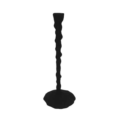 Black Aluminum Candle Holder 16.5H - A - Black