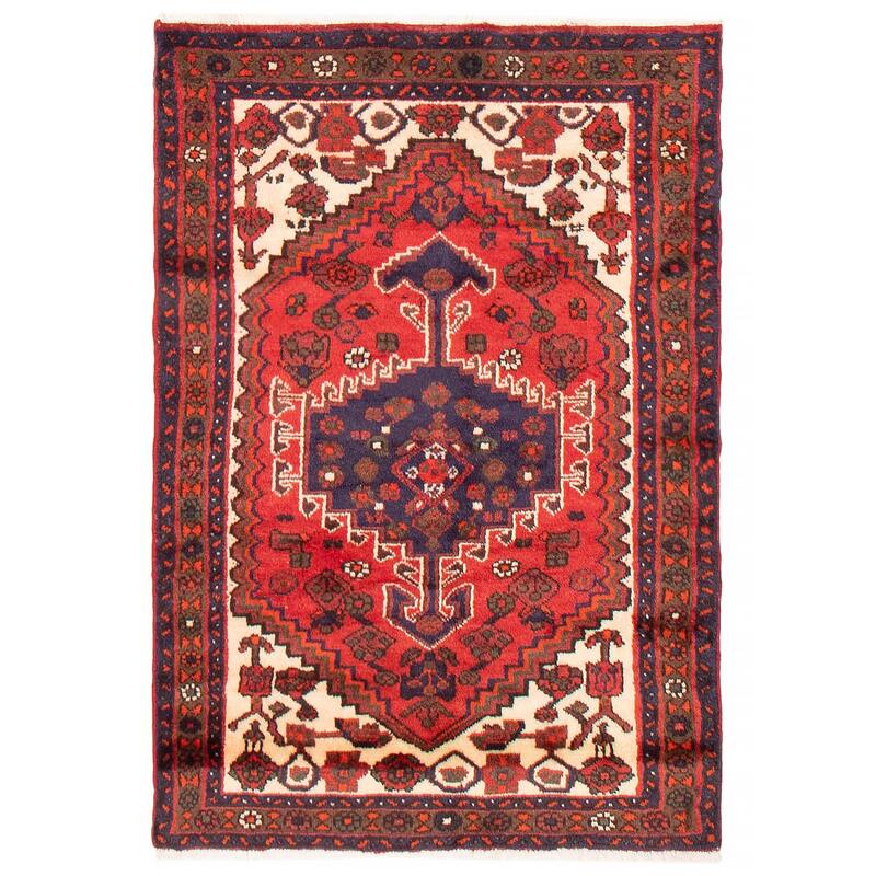 ECARPETGALLERY Hand-knotted Andelz Red Wool Rug - 3'0 x 4'4 - Red - 3'0 x 4'4
