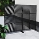 preview thumbnail 18 of 166, Outdoor Privacy Screen with Stand for Patio Garden Metal Fence Black - 006-Oblique Line