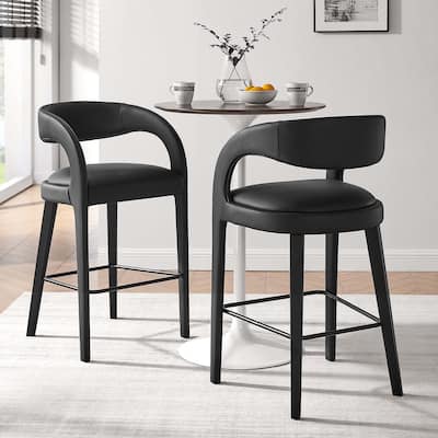 Pinnacle Vegan Leather Bar Stool Set of Two