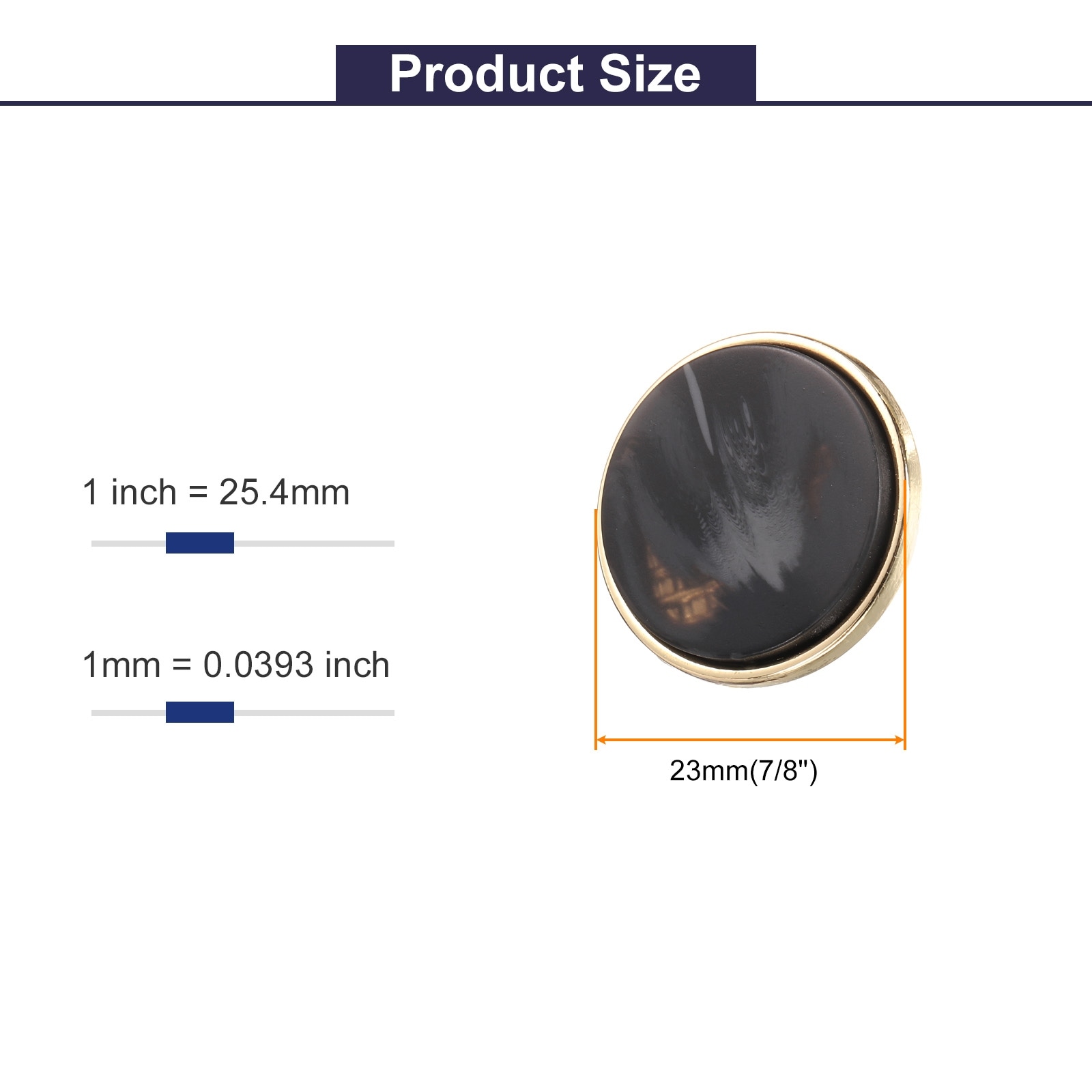 Metal Pattern Round Sewing Buttons Arrow Pattern Resin Craft Replacement Button for Sewing Clothing