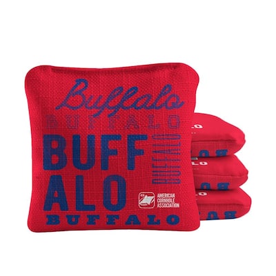 Buffalo Football Red Dual Sided Cornhole Bags