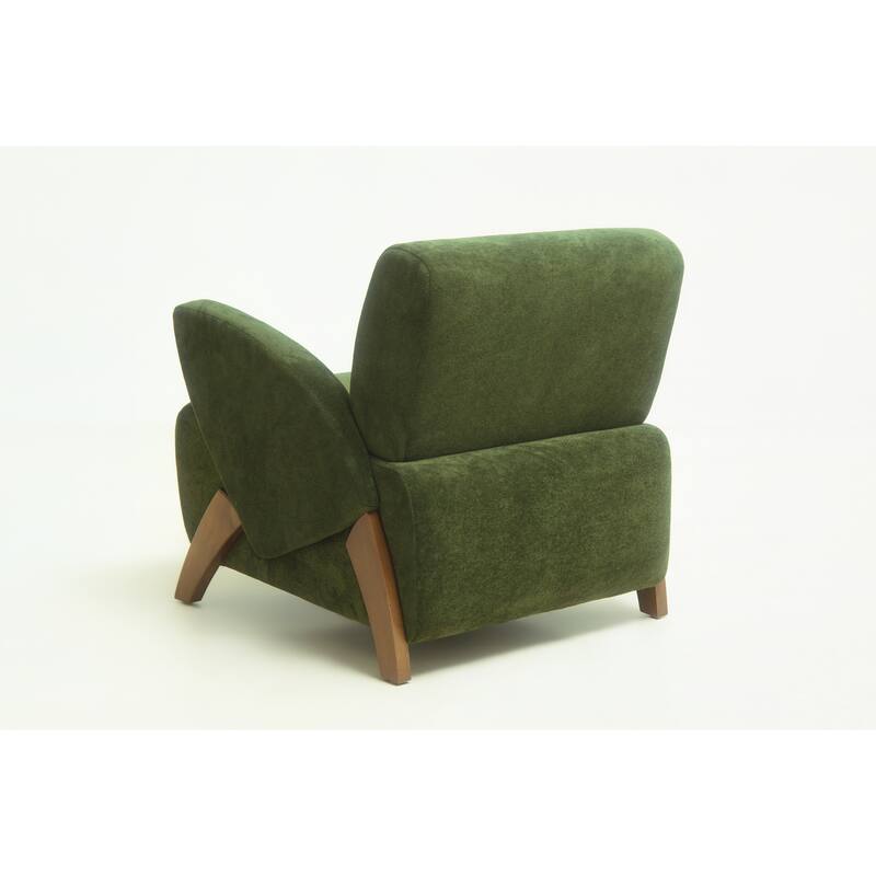 Christopher Knight Home - Velvet Upholstered Accent Lounge Chair with Birch Wood Legs