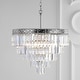 preview thumbnail 38 of 48, Gaines Crystal LED Chandelier, Polished Nickel/Clear by JONATHAN Y