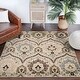 preview thumbnail 112 of 125, Miranda Haus Oriental Traditional Floral Damask Indoor Area Rug 5' Square - Multi-Colored