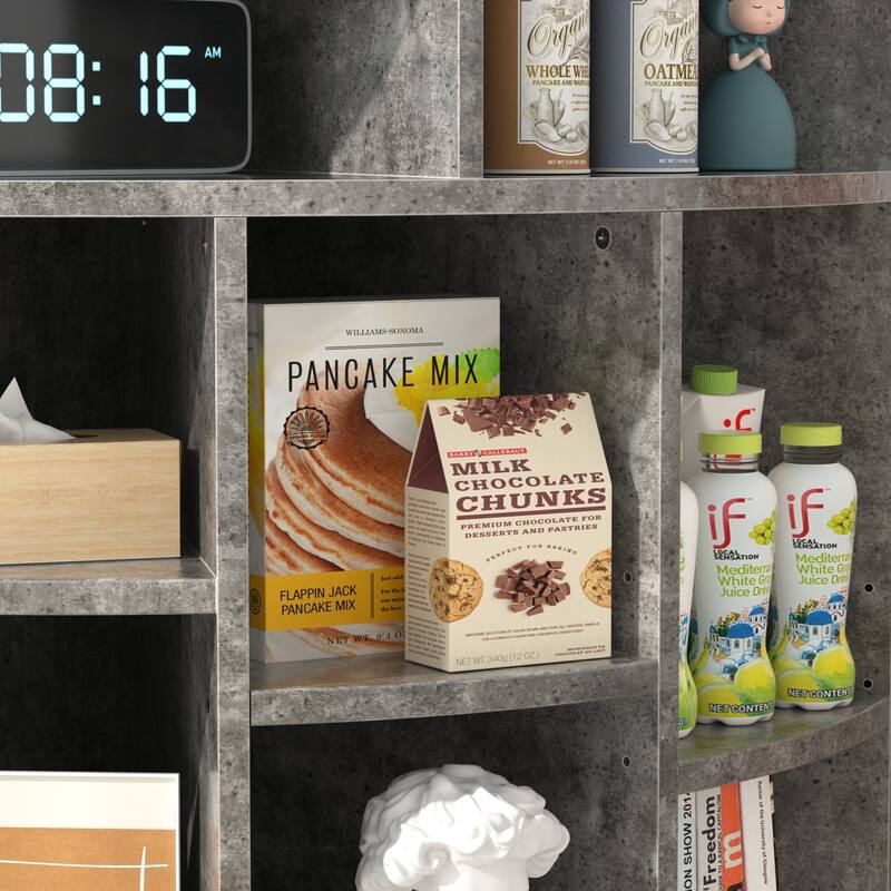 VECELO Corner Cabinet with Charging Station or No Charging Station 3-Tier Bookcase Storage Organizer Triangle Corner Bookcases