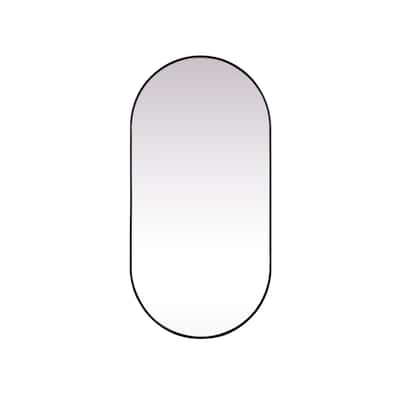 Indigo Home Metal Frame Oval Mirror 36x72 Inch
