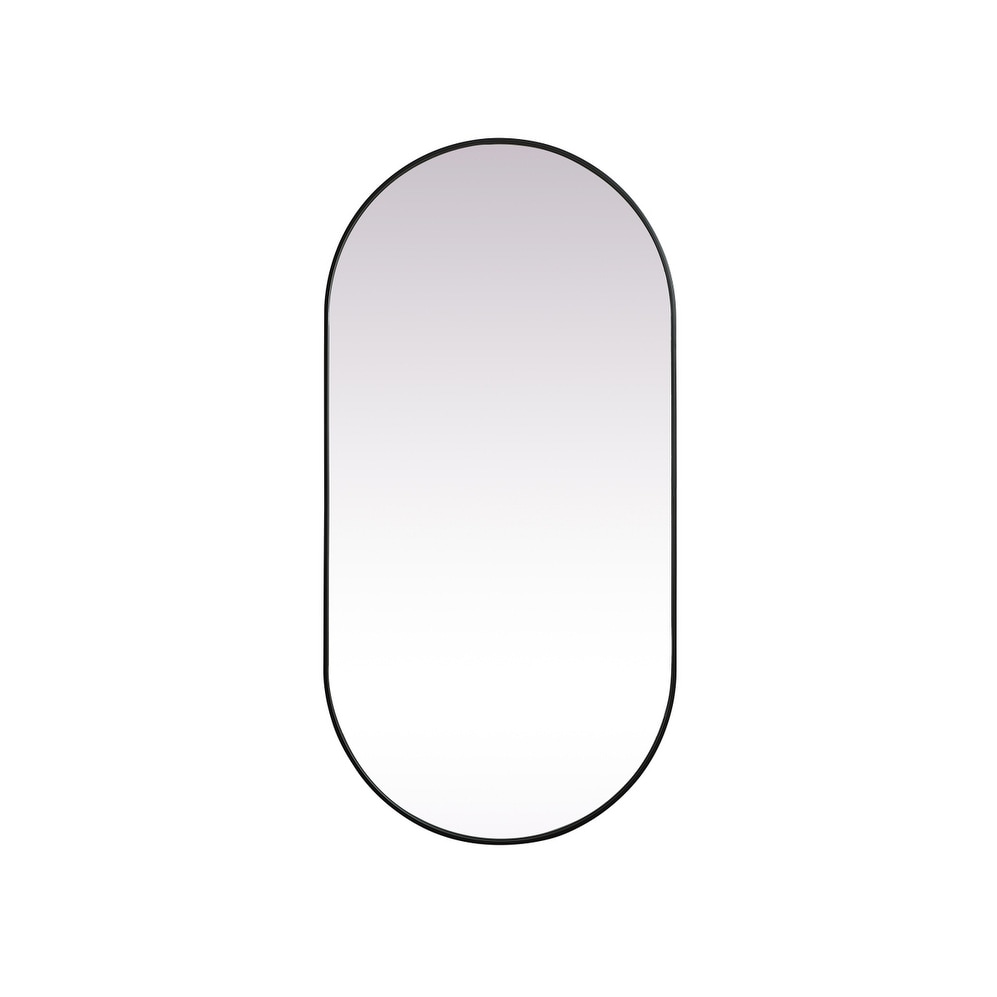 Indigo Home Metal Frame Oval Mirror 36x72 Inch