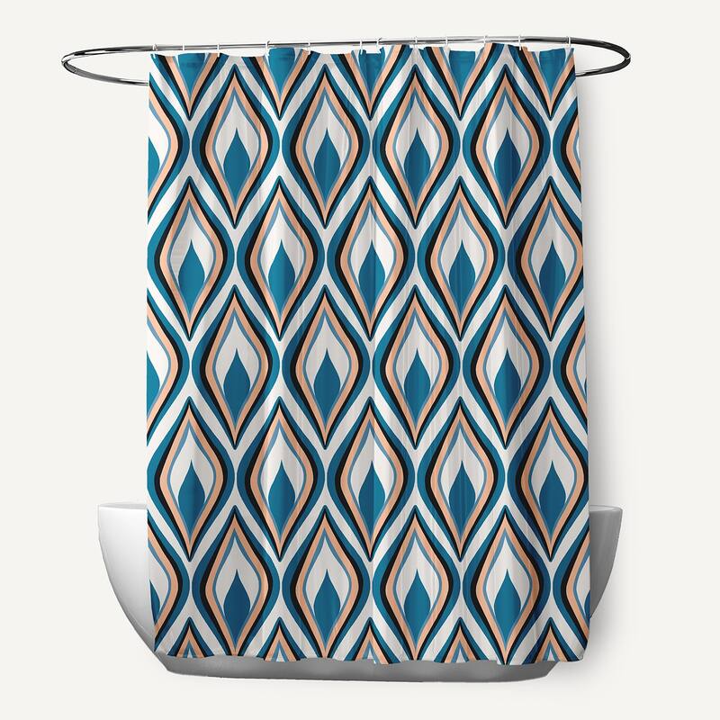 Feathers Shower Curtain - Unreal Teal