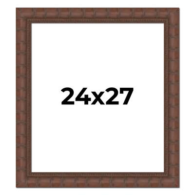 24x27 Frame Pewter Solid Wood Picture Frame Width 1.625 Inches | Interior Frame Depth 0.6875 Inches