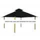 12 ft. sq. ACACIA Gazebo Roof Framing and Mounting Kit - Black - 12x12