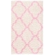 preview thumbnail 73 of 162, SAFAVIEH Dallas Shag Giusy Trellis 1.5-inch Thick Rug 3' x 5' - Ivory/Light Pink - Rectangle