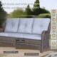 preview thumbnail 45 of 78, High Back Brown Wicker Outdoor Patio Conversation Sets with Swivel Chairs