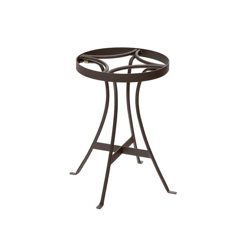 Achla Designs 15.5"H Roman Bronze Powedercoat Finish Wrought Iron Indoor Outdoor Tara Plant Stand - Small, Patio Garden Accent
