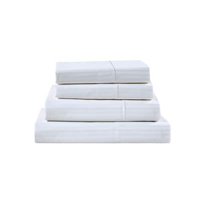 Kathy Ireland 500 Thread Count Damask Stripe Sheet Set with Optifit