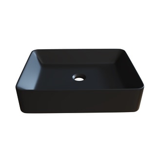 Lyra Bench Mount Ceramic Rectangular Vessel Bathroom Sink
