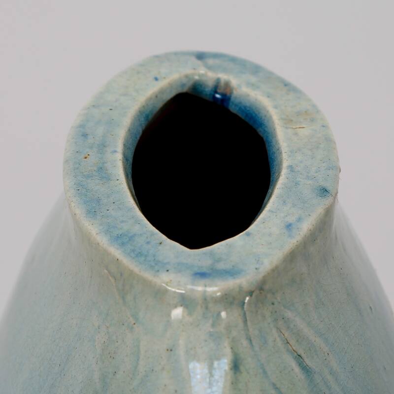 Artissance 10.2 in. H Flat Antique Green Porcelain Vintage Style Vase