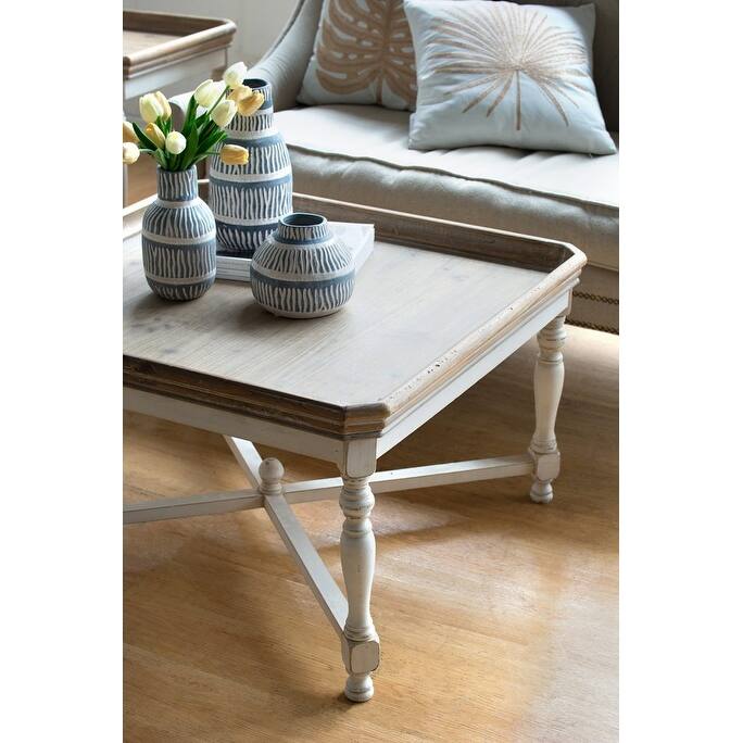 Square Alcott coffee Table, French Countory Tray Table