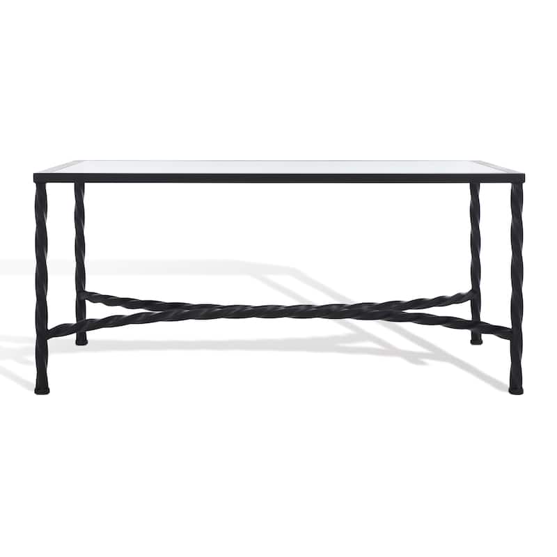 SAFAVIEH Couture Matilda Gold Leaf Glass Coffee Table