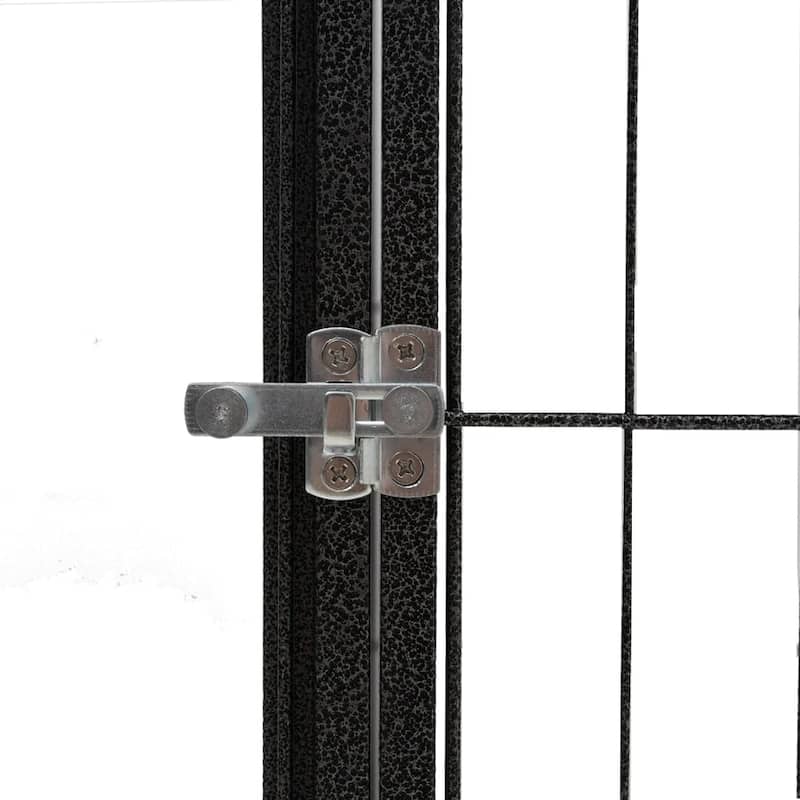 vidaXL Dog Playpen Kennel Dog Cage Puppy Pet Exercise Wire Fence Steel Black