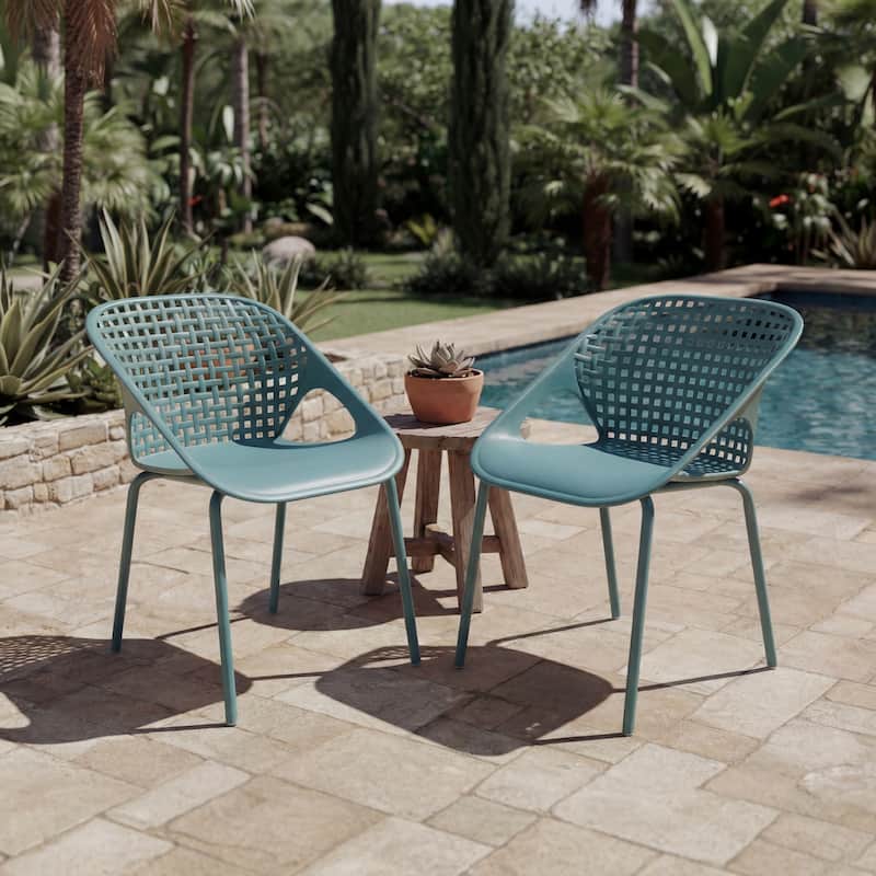 Christopher Knight Home - Modern Outdoor Dining Chair with Weather-Resistant Design - Set of 2