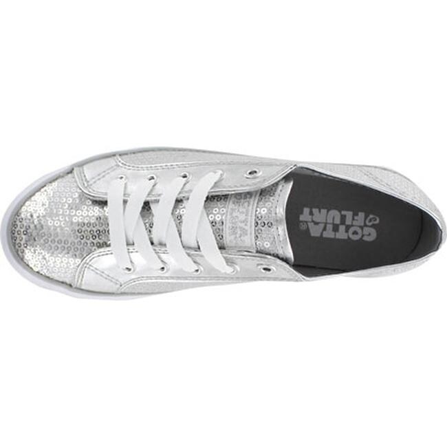 silver sequin tennis shoes
