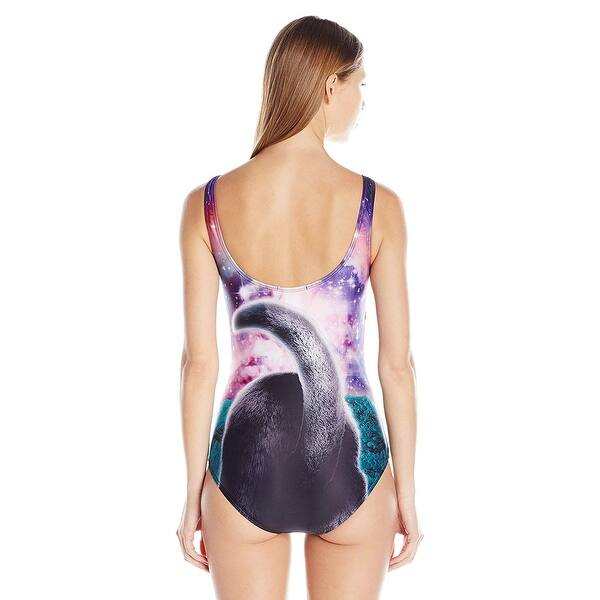 Shop Faux Real Women S Galactic Cat Novelty One Piece Swimsuit