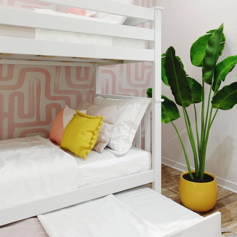 Max and Lily Twin over Twin Bunk Bed with Ladder on End and Trundle