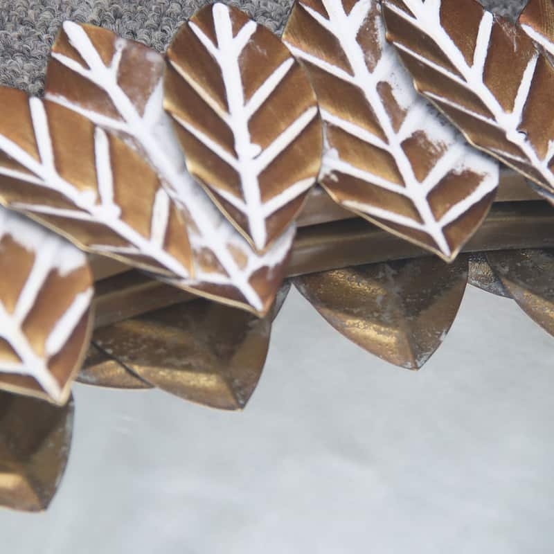 26.375'' Vintage Leaf Design Frame Round Accent Mirrors