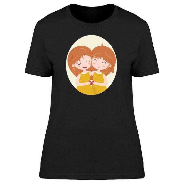 Shop Cute Gemini Zodiac Girls Cartoon Tee Women S Image By
