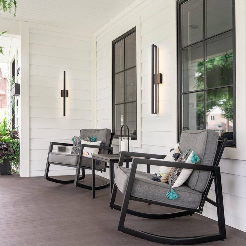 Large LED Outdoor Black Exterior Wall Lantern Sconce Light