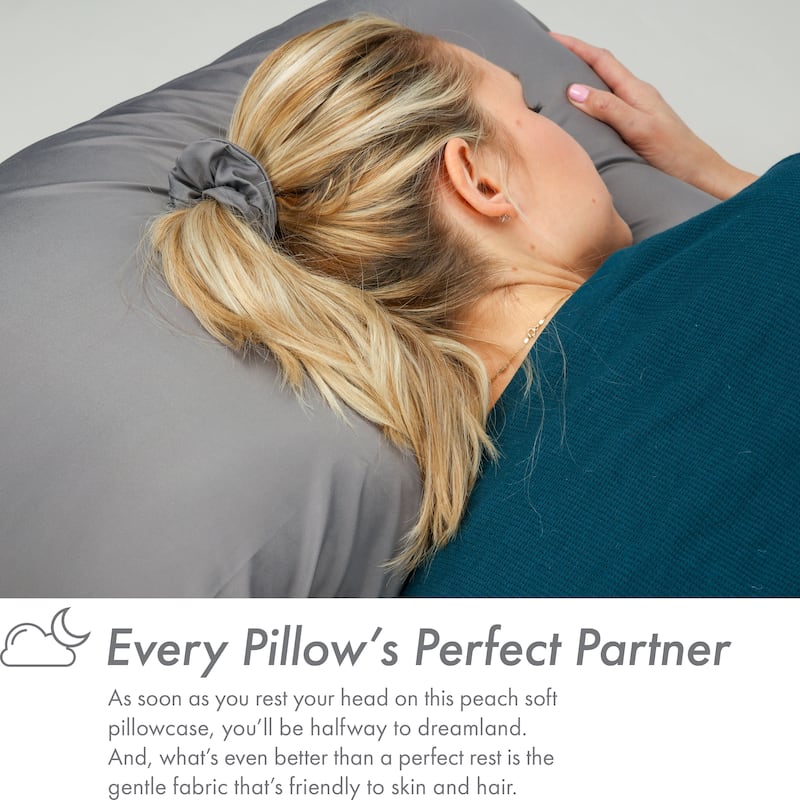 Beauty Pillow Cover Keeps Hair Tangle Free and Bonus Matched Scrunchie
