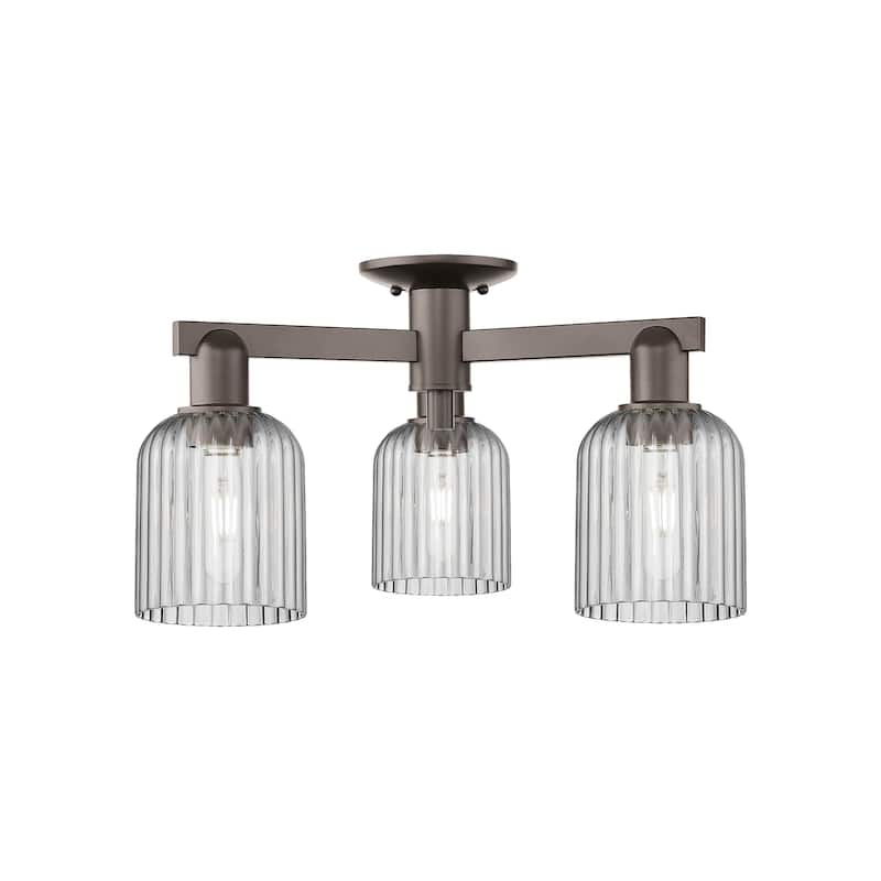 Innovations Lighting Downtown Urban - Bridal Veil - 3 Light 23" Semi-Flush Mount Light