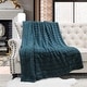 preview thumbnail 172 of 221, Solid Color SuperMink FauxFur Throw 50" x 60" - Dragonfly