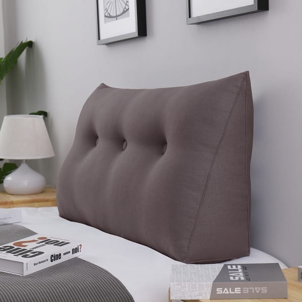slide 2 of 13, WOWMAX Bed Rest Wedge Reading Pillow Headboard Back Support Cushion Twin - Brown
