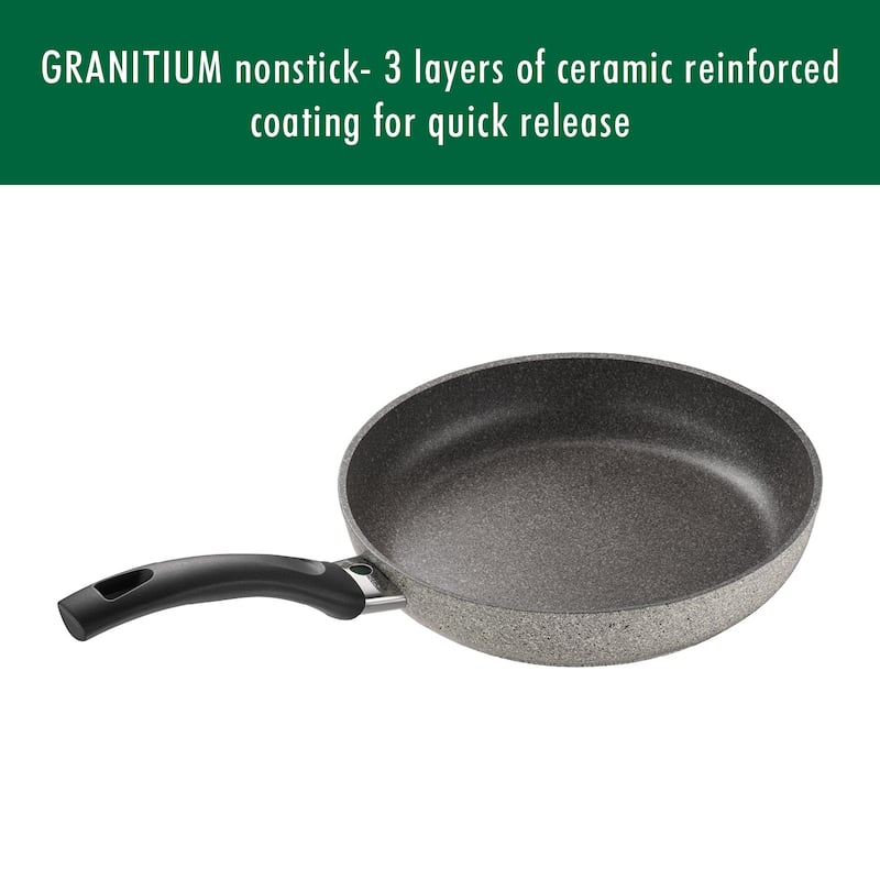 BALLARINI Parma by HENCKELS Forged Aluminum Nonstick Fry Pan Set - Granite
