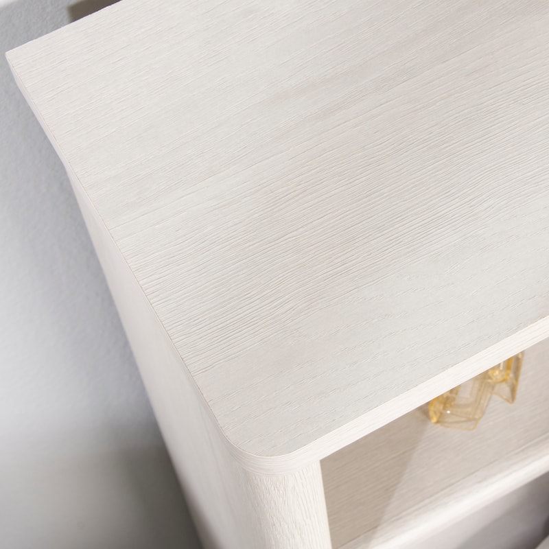 Engineered Wood Vintage Full/Queen Bookcase Headboard with Spacious Storage Cubby