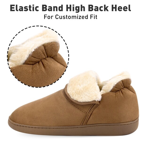 Men's Plush Warm Ankle Bootie Slippers 