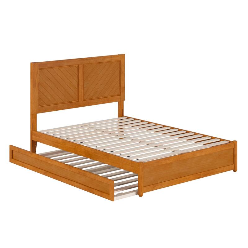 Clayton Platform Bed with Panel Footboard and Twin Trundle