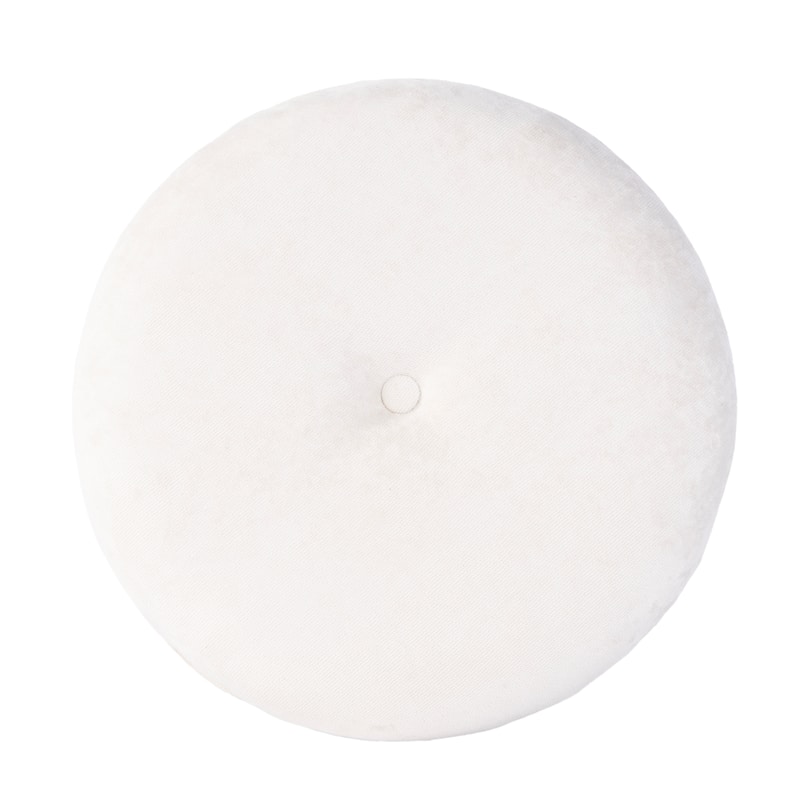 Bernadette 18.5 in. Seat Height Round Upholstered and Wood Traditional Vanity Stool