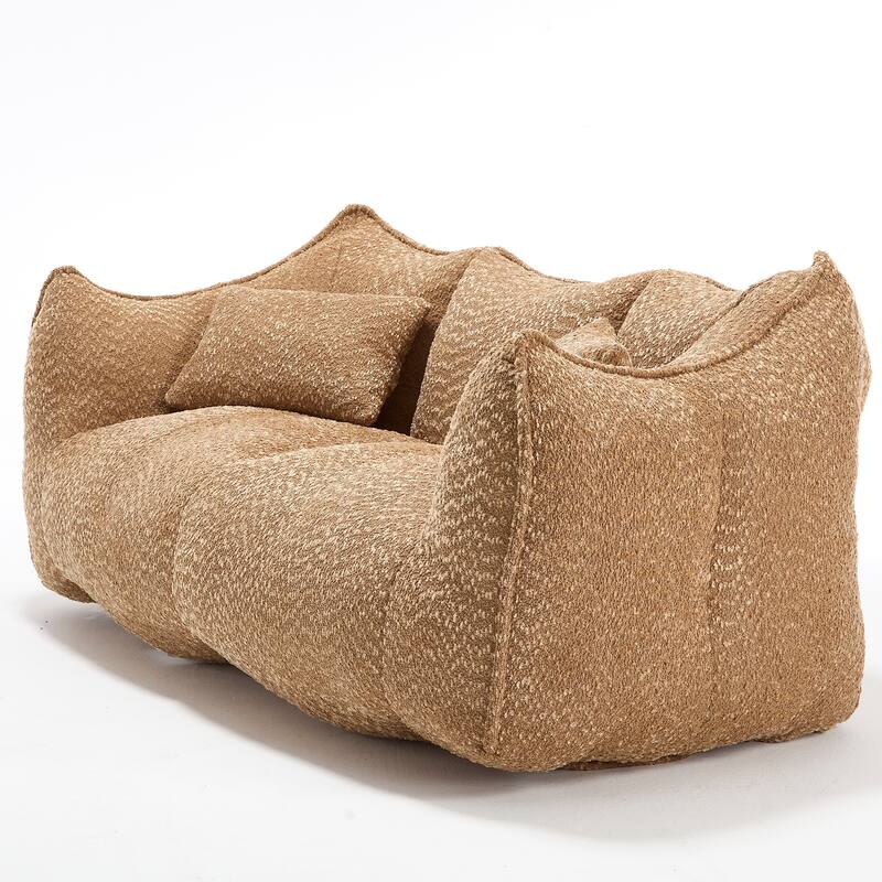 Beanbag Chair with High Resilience Foam Core. The Square Recliner Sofa Is Ideal for Family Members And Friends Engaged in Games