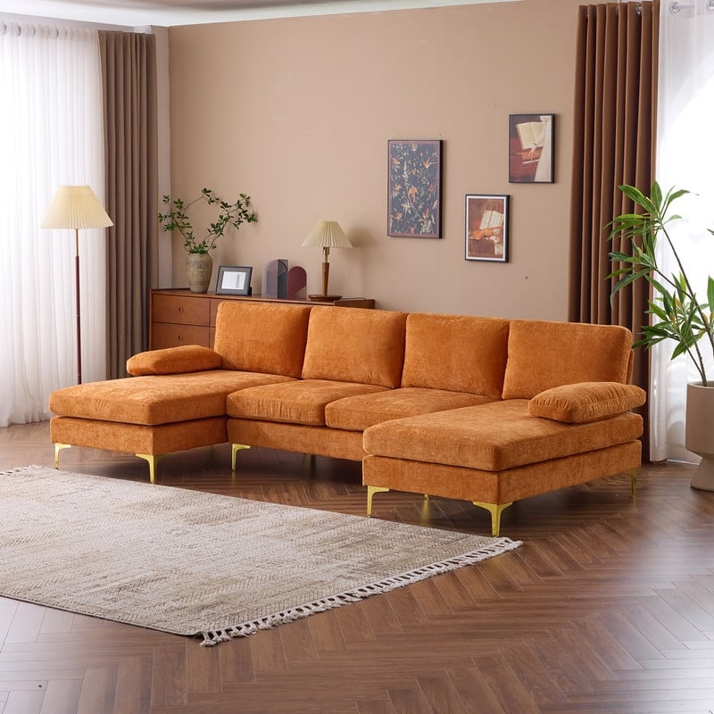 U-Shaped 4-Seat Indoor Sectional Sofa