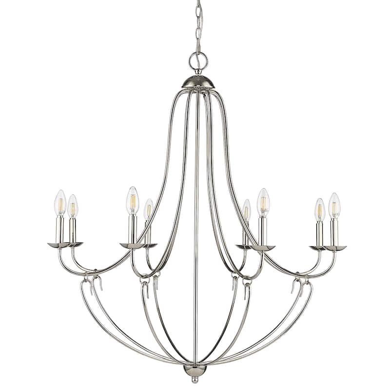 Millennium Lighting 12108 Eisley 8 Light 36" Wide Chandelier - Polished Nickel