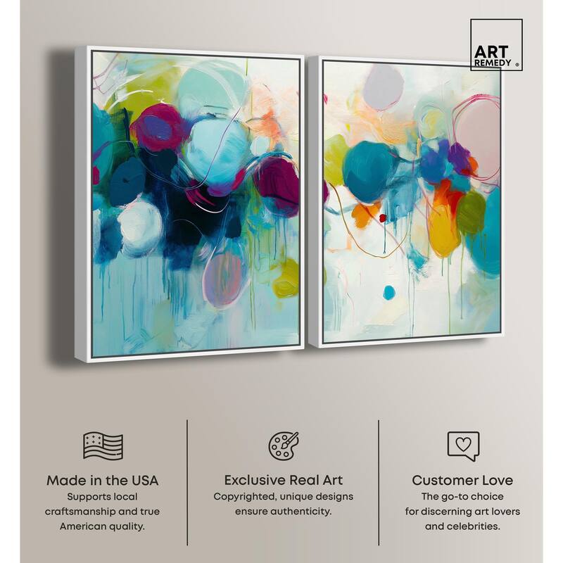 Expressive Flow I Canvas Set of 2 by Art Remedy