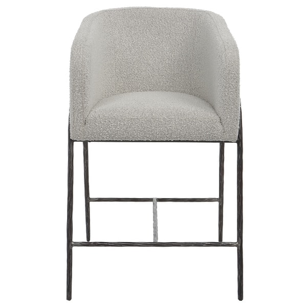 slide 2 of 7, Uttermost Jacobsen Gray 27" Counter Stool - 23"W x 39"H x 23"D Grey