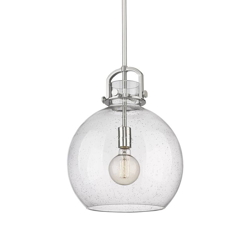 Innovations Lighting 410-1SL-20-14 Newton Sphere Pendant Newton Sphere - Satin Nickel / Seedy