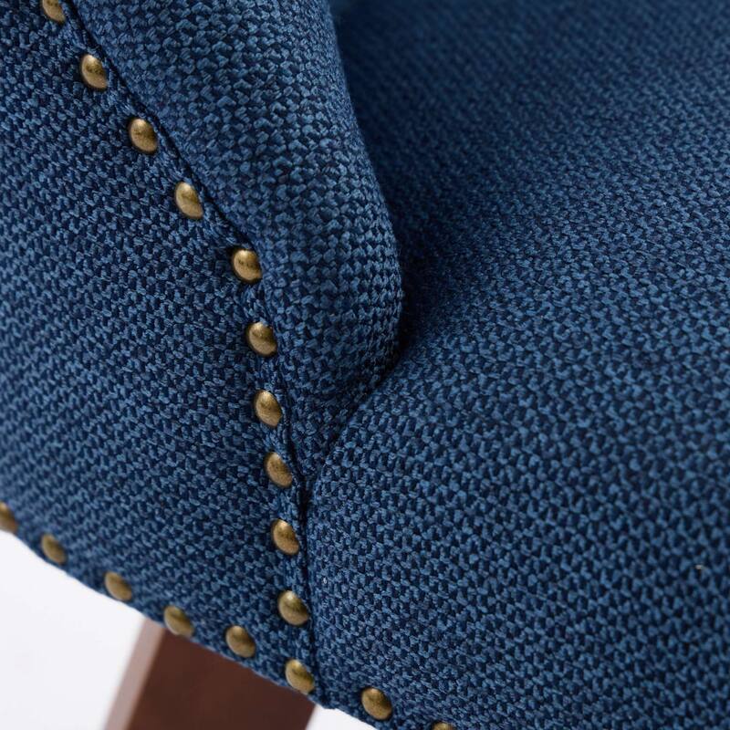 GDF Studio - Meryn Upholstered 26-Inch Counter Height Swivel Bar Stools with Curved Back (Set of 2)