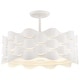 preview thumbnail 1 of 5, Kovacs LED 18" Wide Integrated LED Semi-Flush Drum Ceiling Fixture Sand White