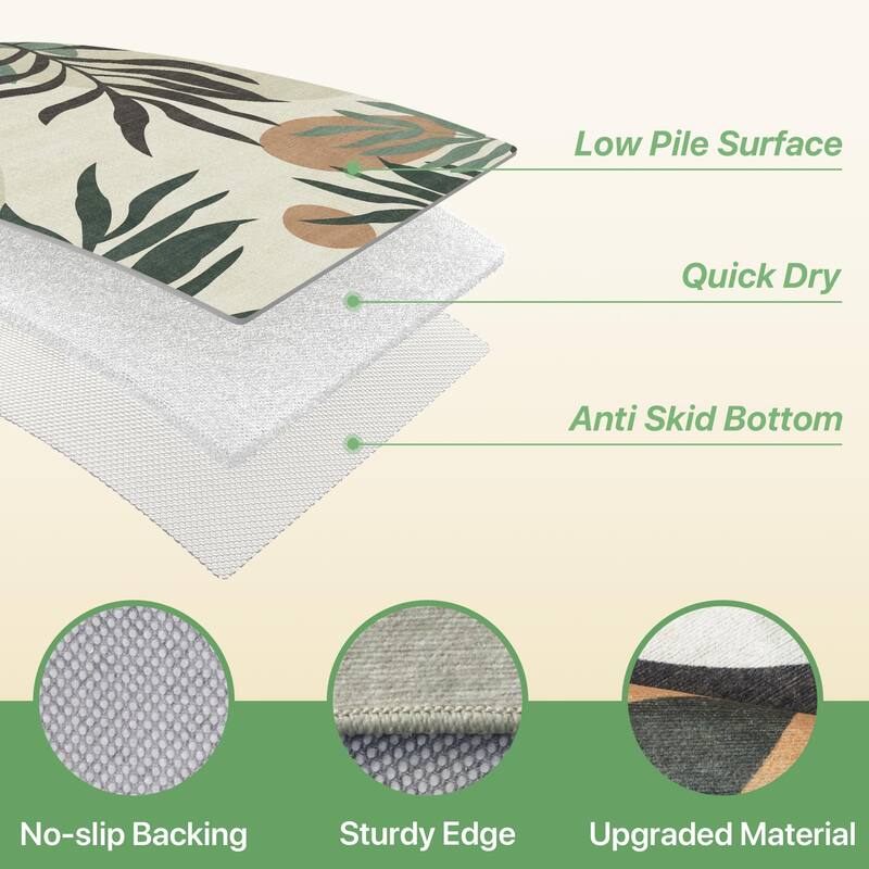 Mcow Bohemian Breeze Washable Indoor Outdoor Area Rug