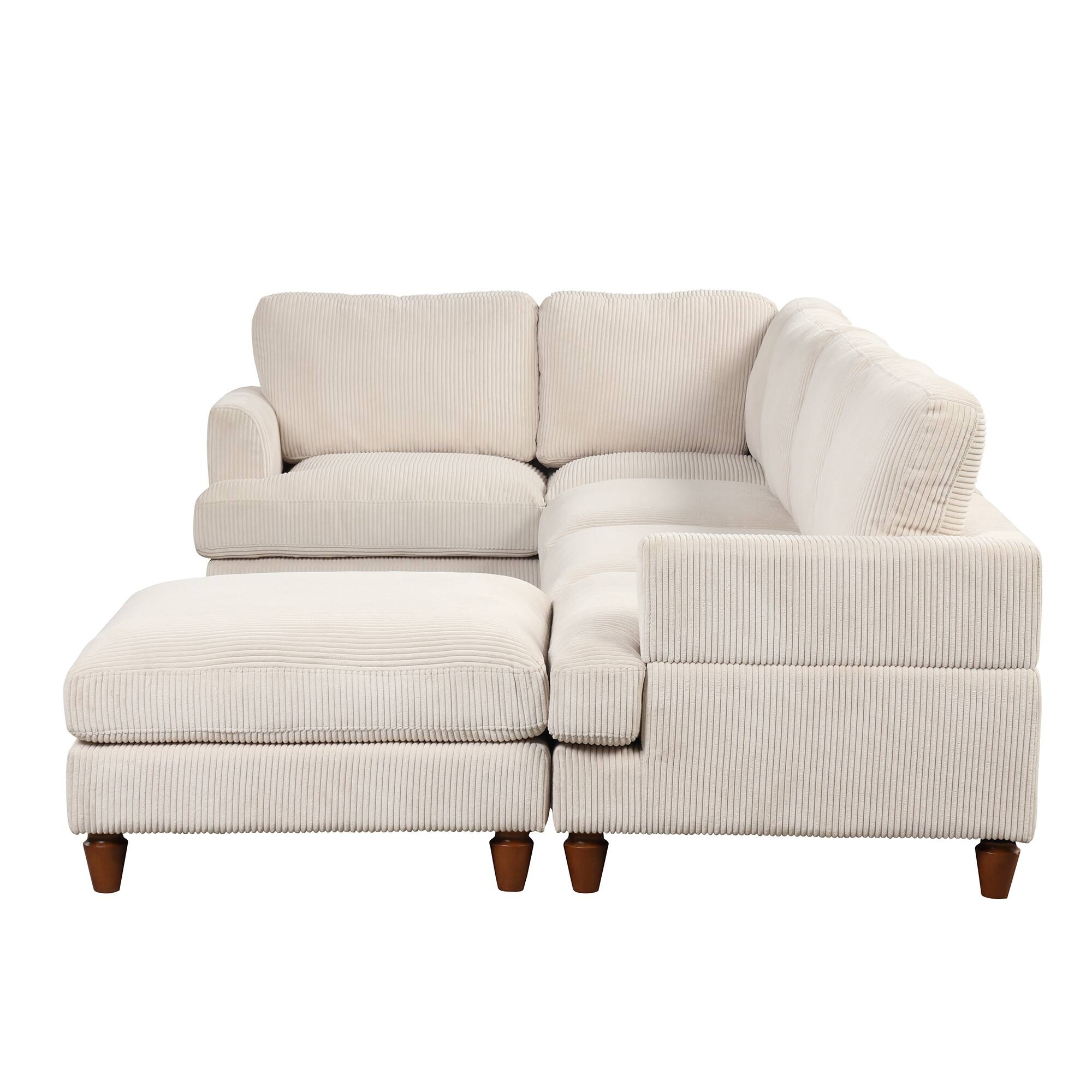 Modular Sectional Sofa with Ottoman L Shaped Corner Sectional for